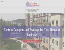 Tablet Screenshot of capitalcanopies.com